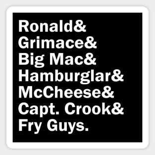 Funny Names x McDonald Land Characters Magnet